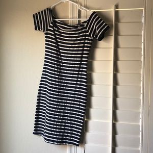 Navy blue strip dress